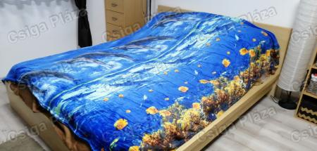 Delfin mintás 200*230 cm wellsoft, plüss pléd